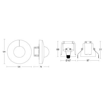 Steinel 079703 - Датчик руху IS 345 KNX IP54 круглий білий