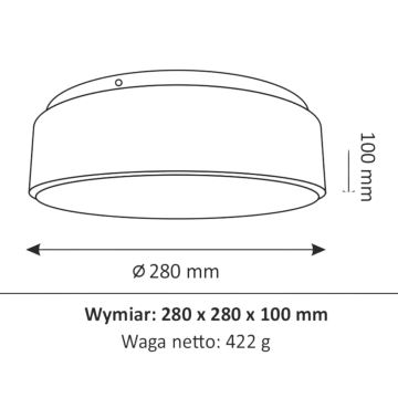 Стельовий LED світильник для ванної RENE LED/15W/230V IP44 білий