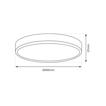 Стельовий LED світильник MAQ LED/40W/230V 3000/4000/6500K IP40 чорний