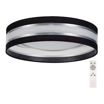 Стельовий LED світильник з регулюванням яскравості SMART CORAL LED/24W/230V чорний/срібний + дистанційне керування