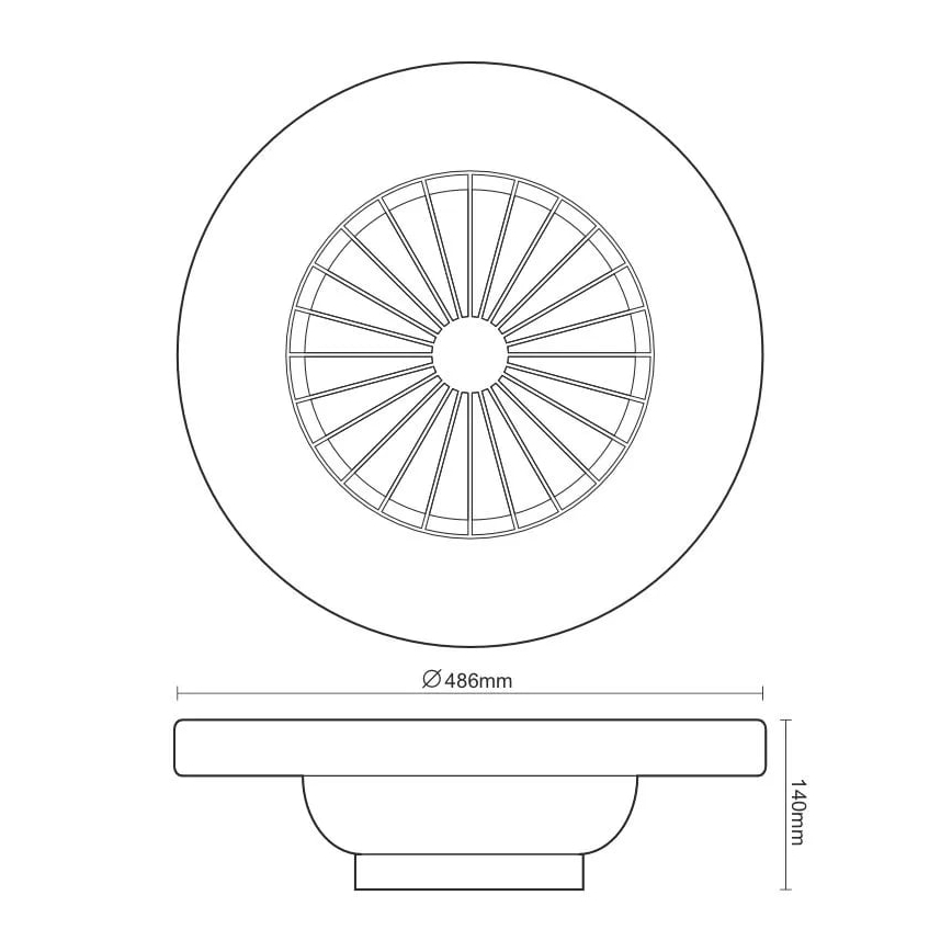 LED Стельовий світильник з вентилятором та регулюванням яскравості OPAL LED/48W/230V 3000-6500K + пульт дистанційного керування