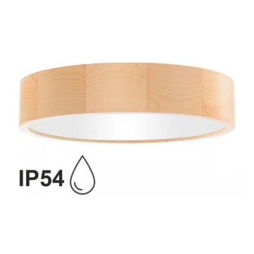 Стельовий світильник для ванної кімнати CLEO 3xE27/24W/230V IP54 діаметр 37,5 см сосна
