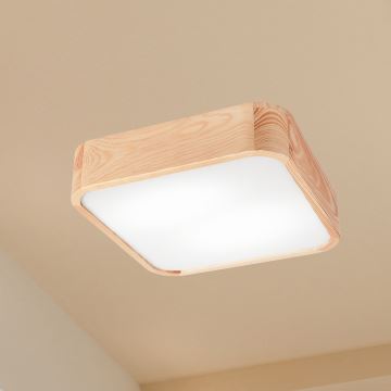 Стельовий світильник NATURAL SQUARE 2xE27/15W/230V 35x35 см сосна