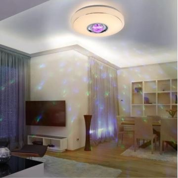 Светодиодный диммируемый потолочный RGB-светильник MAGIC DISCO LED/18W/230V + пульт ДУ