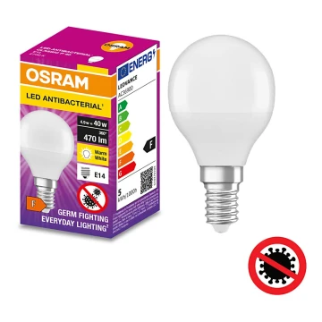 Светодиодная антибактериальная лампа P40 E14/4,9W/230V 2700K - Osram