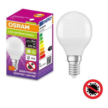 Светодиодная антибактериальная лампа P40 E14/4,9W/230V 4000K - Osram