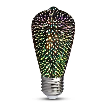 Светодиодная декоративная 3D лампочка FILAMENT ST64 E27/3W/230V 3000K