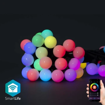 Светодиодная декоративная RGB-гирлянда 48xLED 13,8м IP65 Wi-Fi Tuya