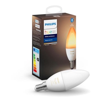 Светодиодная диммируемая лампочка Philips Hue WHITE B39 E14/5,2W/230V 2200K - 6500K