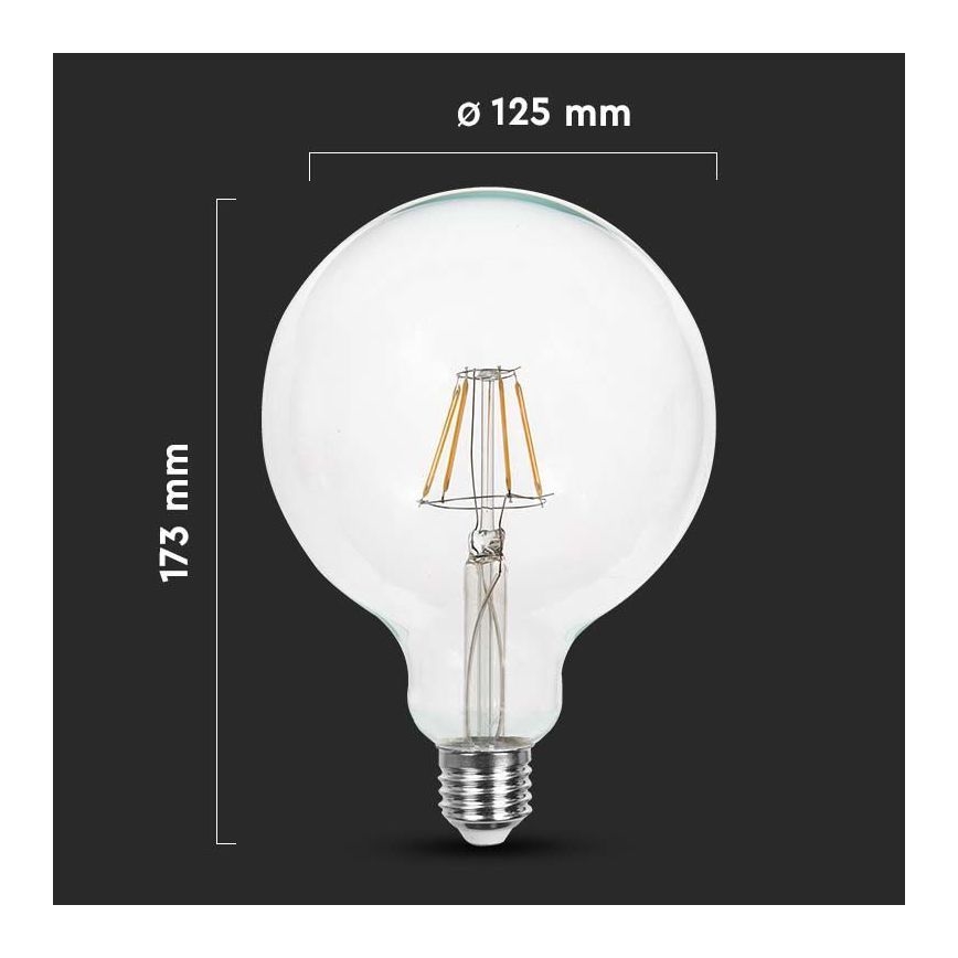 Светодиодная лампа FILAMENT G125 E27/12W/230V 3000K