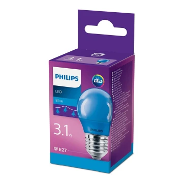 Светодиодная лампа  Philips P45 E27/3,1W/230V синий