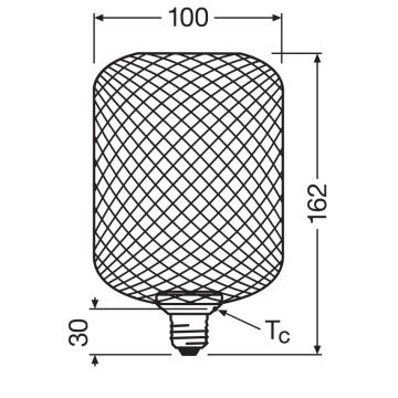 Светодиодная лампочка DECOR FLAT E27/3,5W/230V 2700K черный - Osram