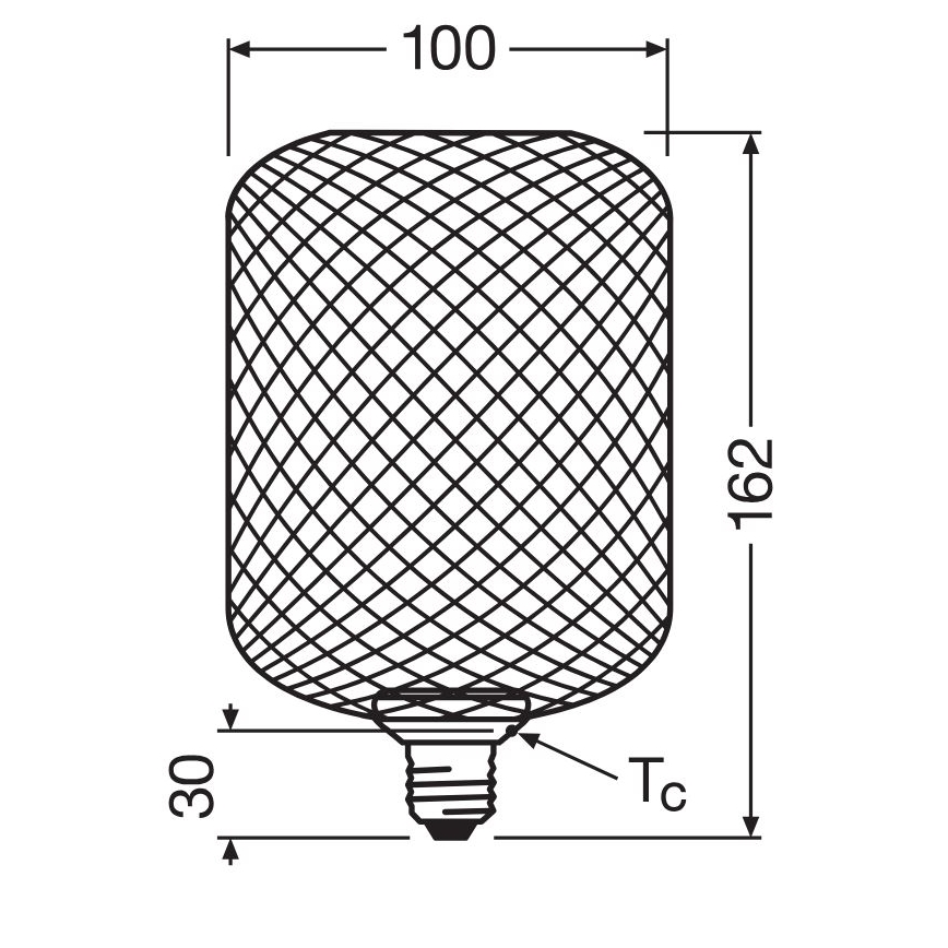 Светодиодная лампочка DECOR FLAT E27/3,5W/230V 2700K черный - Osram