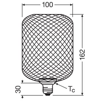 Светодиодная лампочка DECOR FLAT E27/3,5W/230V 2700K золотистый - Osram