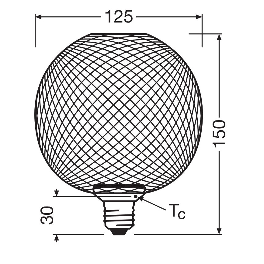 Светодиодная лампочка DECOR FLAT G125 E27/3,5W/230V 2700K золотистый - Osram