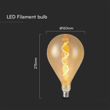 Светодиодная лампочка FILAMENT A160 E27/4W/230V 2700K