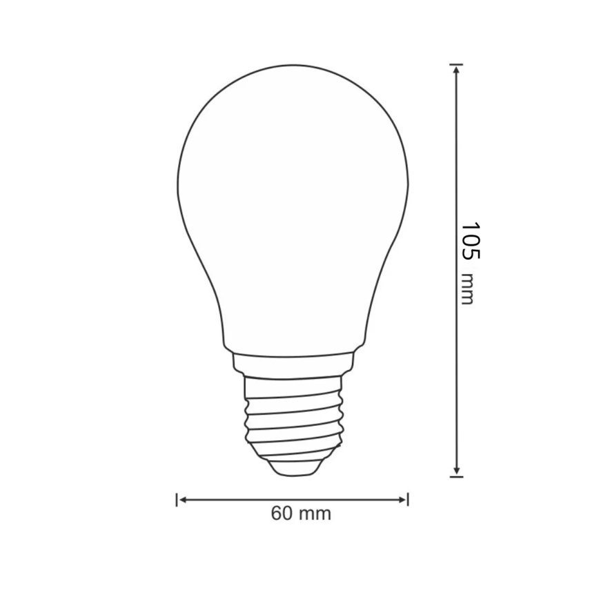 Светодиодная лампочка FILAMENT A60 E27/6W/230V 3000K