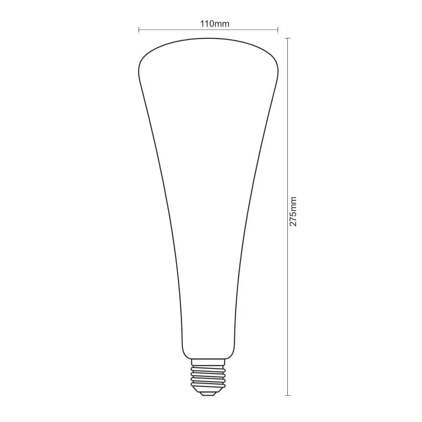 Светодиодная лампочка FILAMENT SHAPE T110 E27/5W/230V 1800K синий