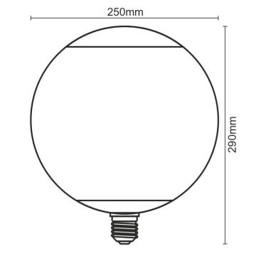 Светодиодная лампочка FILAMENT SMOKE G250 E27/4W/230V 1800K