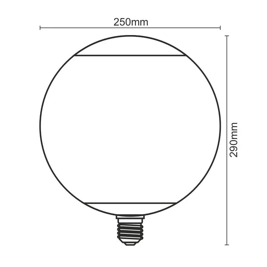 Светодиодная лампочка FILAMENT SMOKE G250 E27/4W/230V 1800K