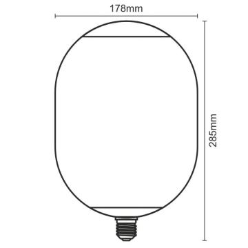 Светодиодная лампочка FILAMENT SMOKE T178 E27/4W/230V 1800K