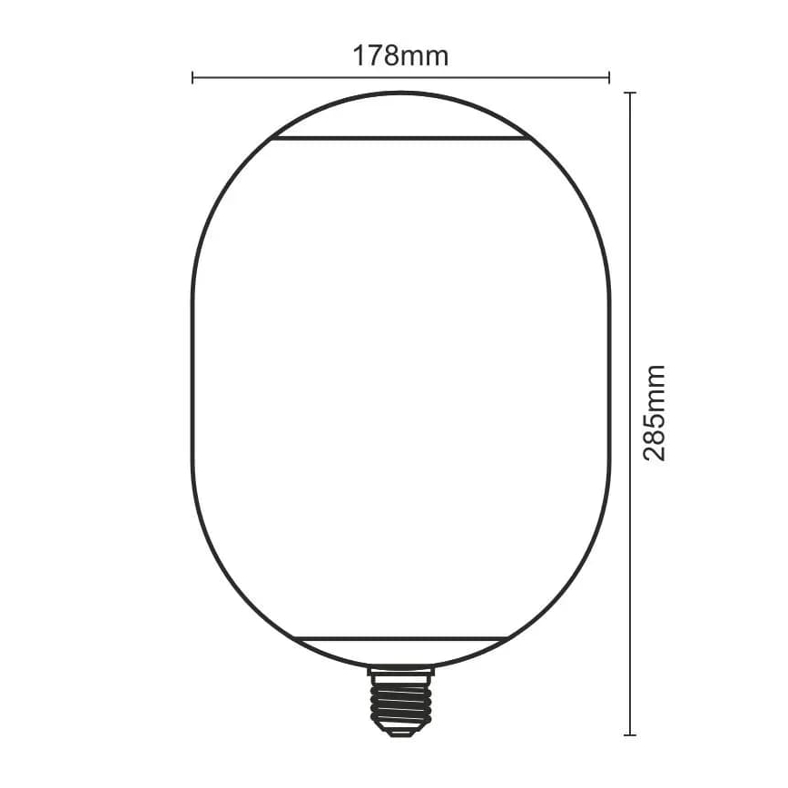 Светодиодная лампочка FILAMENT SMOKE T178 E27/4W/230V 1800K