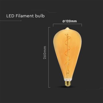 Светодиодная лампочка FILAMENT ST120 E27/4W/230V 2700K