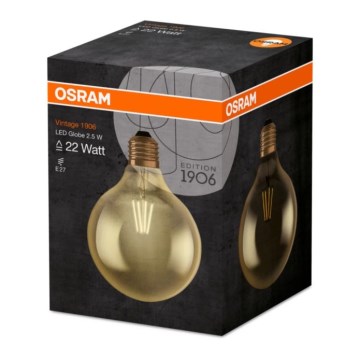 Светодиодная лампочка GLOBE E27/2.5W/230V 2,400K - Osram