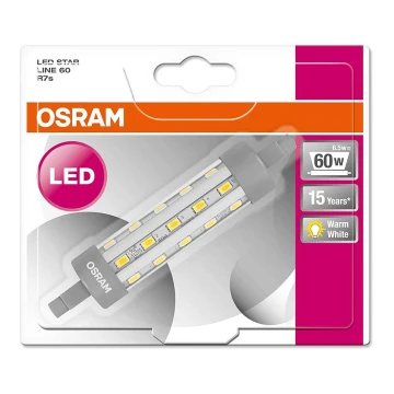 Светодиодная лампочка R7s/6,5W/230V 2700K - Osram 118 мм