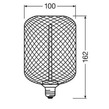 Светодиодная лампочка с регулированием яркости DECOR FILAMENT E27/3,5W/230V 1800K черный - Osram