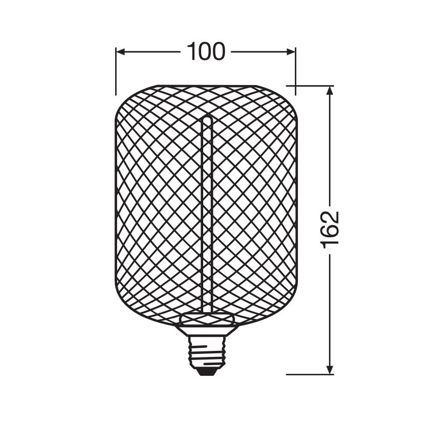 Светодиодная лампочка с регулированием яркости DECOR FILAMENT E27/3,5W/230V 1800K черный - Osram