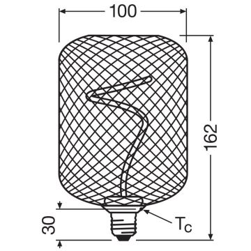 Светодиодная лампочка с регулированием яркости DECOR FILAMENT E27/3,5W/230V 1800K черный - Osram