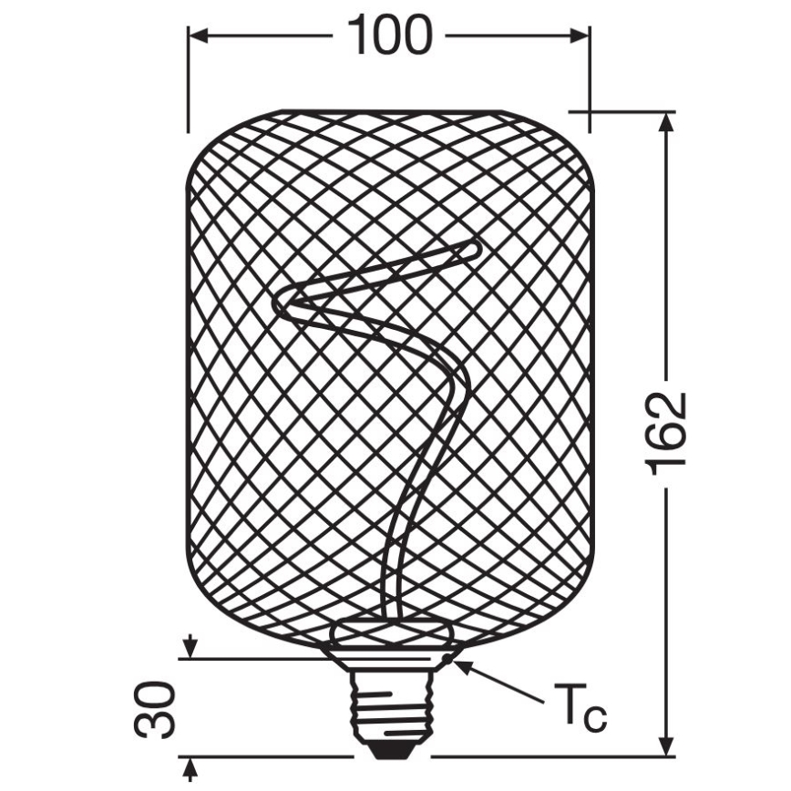 Светодиодная лампочка с регулированием яркости DECOR FILAMENT E27/3,5W/230V 1800K черный - Osram