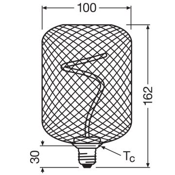 Светодиодная лампочка с регулированием яркости DECOR FILAMENT E27/3,5W/230V 1800K золотистый - Osram