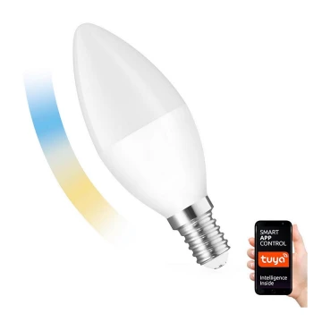 Светодиодная лампочка с регулированием яркости E14/5W/230V 2700-6500K Wi-Fi Tuya