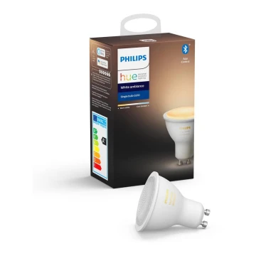 Светодиодная лампочка с регулированием яркости Philips Hue WHITE AMBIANCE 1xGU10/4,3W/230V 2200-6500K