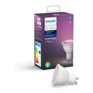 Светодиодная лампочка с регулированием яркости Philips Hue White And Color Ambiance GU10/5,7W/230V 2000-6500K