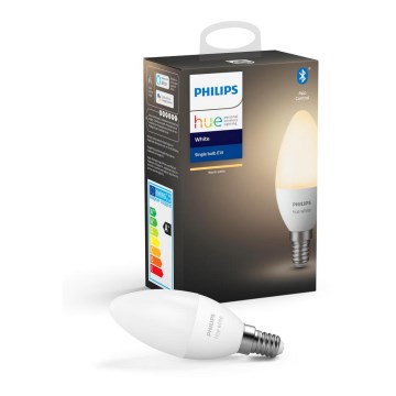 Светодиодная лампочка с регулированием яркости Philips Hue WHITE E14/5,5W/230V 2700K