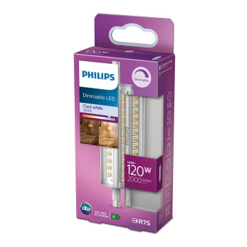 Светодиодная лампочка с регулированием яркости Philips R7s/14W/230V 4000K 118 мм