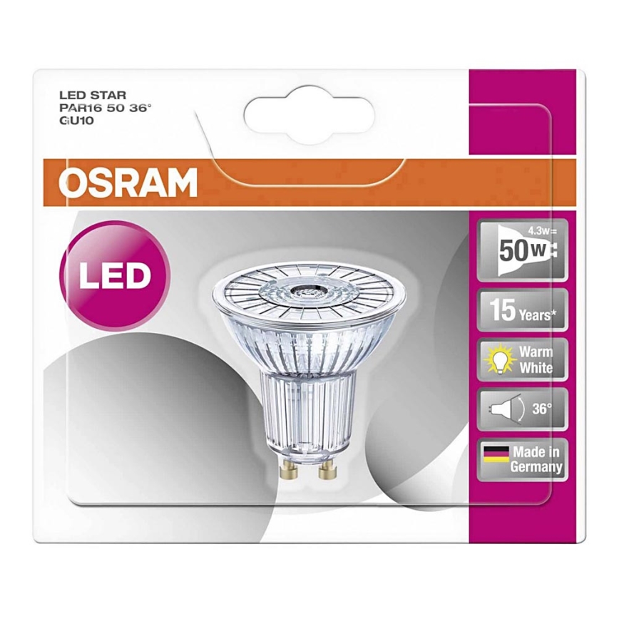 Светодиодная лампочка STAR GU10/4,3W/230V 2700K - Osram