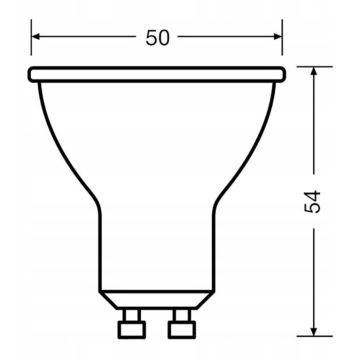 Светодиодная лампочка VALUE PAR16 GU10/4,5W/230V 2700K 36° черный - Ledvance