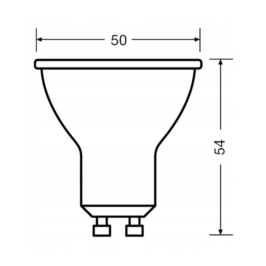 Светодиодная лампочка VALUE PAR16 GU10/4,5W/230V 2700K 36° черный - Ledvance