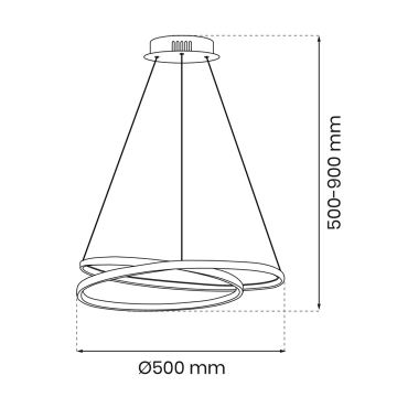 Светодиодная люстра на тросе LUCERNO LED/48W/230V черная