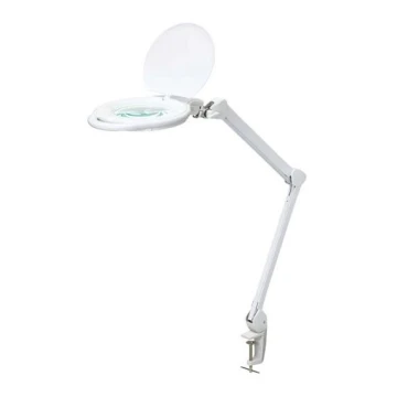 Светодиодная настольная лампа с регулированием яркости и лупой LED/10W/230V белая