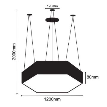 Светодиодная подвесная люстра LED/120W/230V 4000K диаметр 120 см