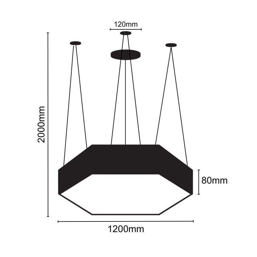 Светодиодная подвесная люстра LED/120W/230V 4000K диаметр 120 см