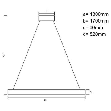 Светодиодная подвесная люстра LED/22W/230V 4000K 130 см бук/твердая древесина