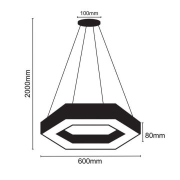 Светодиодная подвесная люстра LED/28W/230V 4000K диаметр 60 см