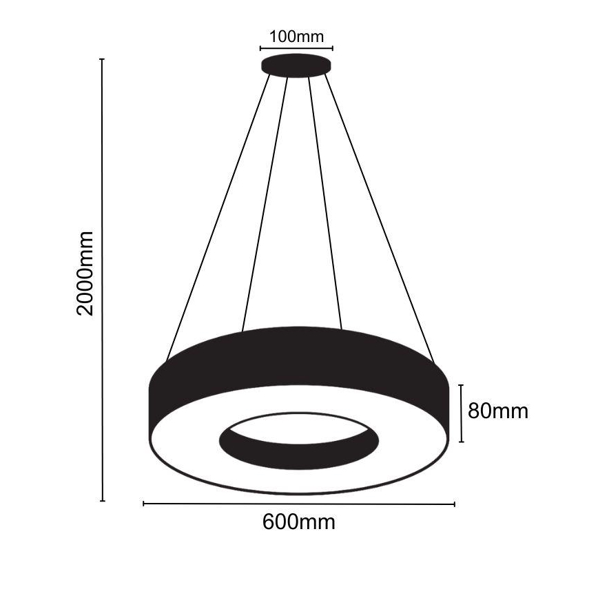 Светодиодная подвесная люстра LED/30W/230V 4000K диаметр 60 см