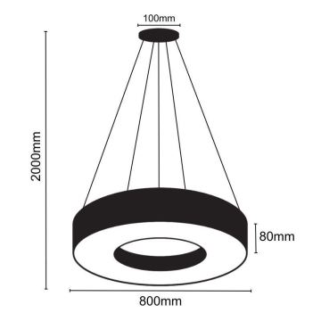 Светодиодная подвесная люстра LED/40W/230V 4000K диаметр 80 см